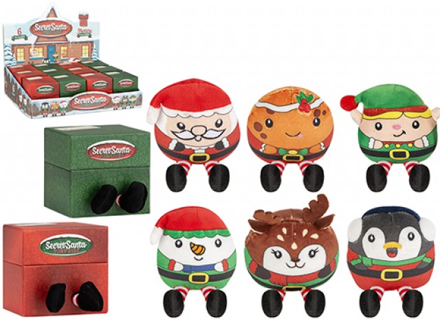(Mis 0) SECRET SANTA Peluche 9cm In Blind Box 6ass In espo da 12PZ…x12…x120